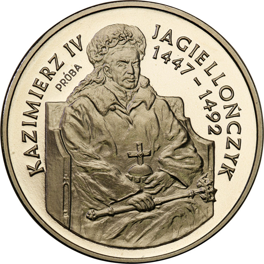 III RP. PRÓBA Nikiel 200 000 złotych 1993 Kazimierz Jagiellończyk - półpostać